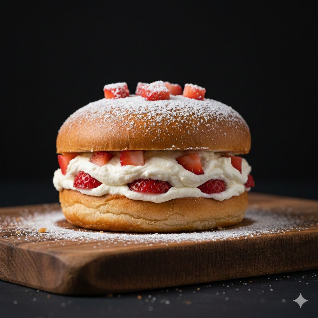 BURGUER SENSAÇÃO BRANCO (BRANCO E MORANGO )