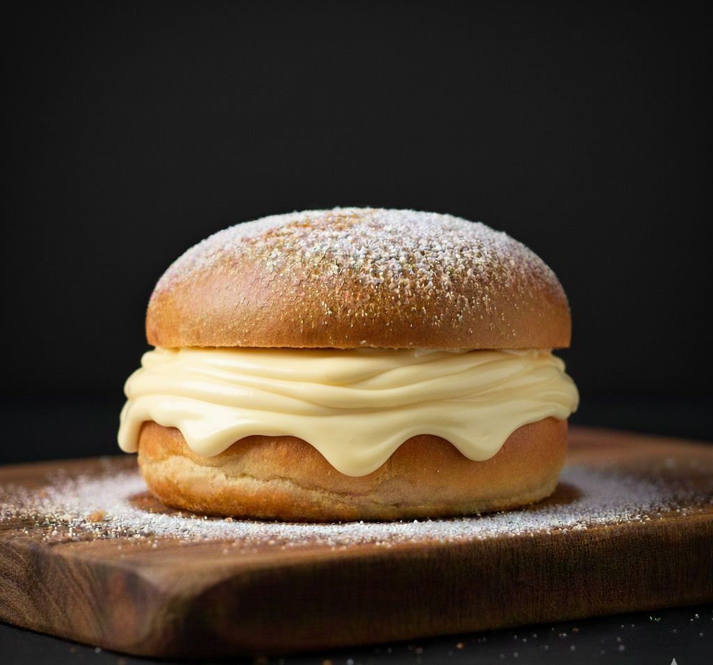 BURGUER BRANCA DE NEVE (LEITE NINHO CHOCOLATE BRANCO)